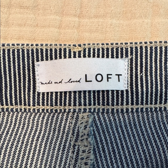 LOFT - Pinstriped High Waist Kick Crop Pants - Size 31/12 - Picture 8 of 8
